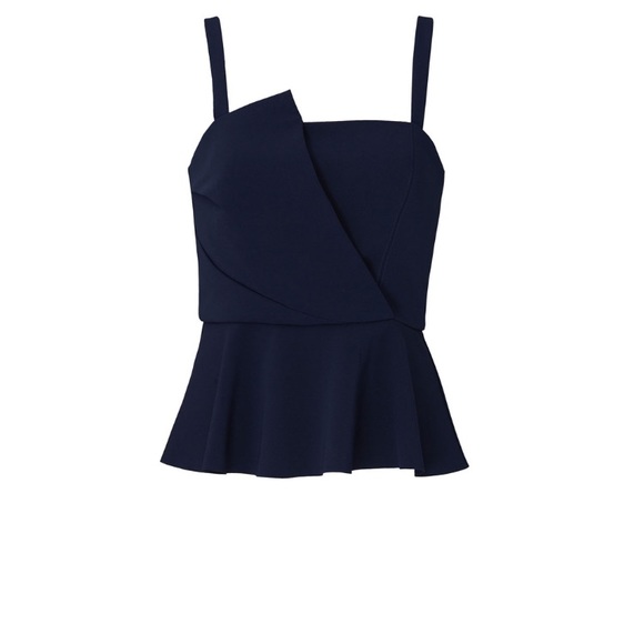 ISO Parker Alfie Peplum Asymmetrical Top